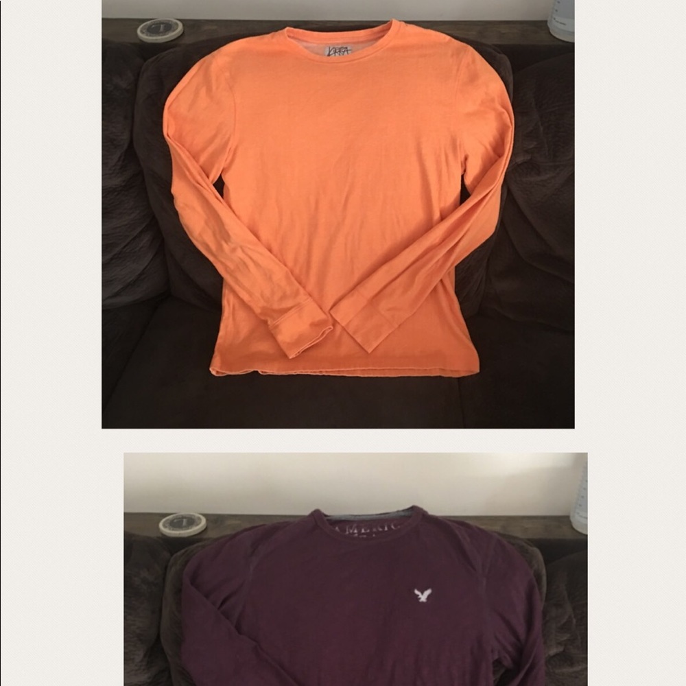 Two long sleeve sleeve men’s shirts